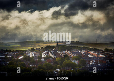 , Rue de Manchester, Greater Manchester Oldham en banlieue banlieue village ville collectivités locales s Banque D'Images