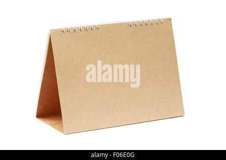 Calendrier vide isolé sur fond blanc Banque D'Images