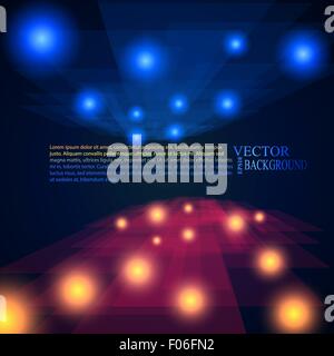 Les rayons bleus et rouges Résumé Contexte Vue mosaïque Illustration de Vecteur