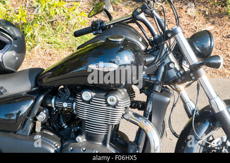 Triumph thunderbird Storm moto noire à Sydney, Nouvelle-Galles du Sud, Australie Banque D'Images