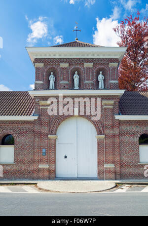 Entrée de l'abbaye St Sixtus Abdij Westvleteren en Flandre, Belgique Banque D'Images