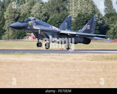Armée de l'Air polonaise Mikoyan Mig-29 jet de combat à l'Royal International Air Tattoo 2015 Banque D'Images