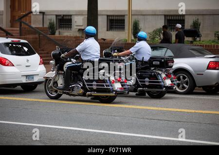 Les motos de police, New York Banque D'Images