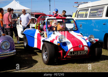 Beach buggy avec union jack à la peinture vw car show sur southsea common england uk 2015 Banque D'Images