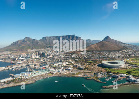 Vue aérienne de Cape Town, Western Cape Province, République d'Afrique du Sud Banque D'Images