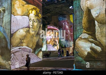 L'Europe. La France. Bouches-du-Rhône. Les Baux de Provence. 'Carrierre de lumière'. Carrière de lumière Banque D'Images