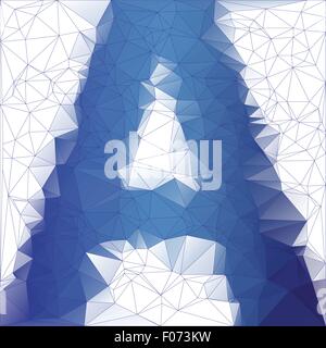 Une lettre d'illustration vectorielle conception poly bas Illustration de Vecteur