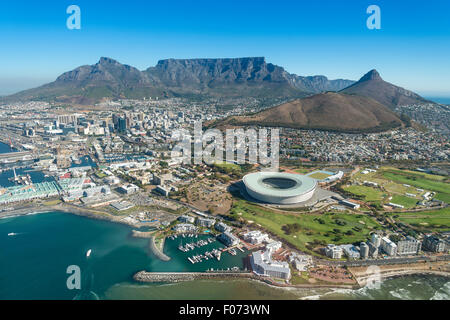 Vue aérienne de Cape Town, Western Cape Province, République d'Afrique du Sud Banque D'Images