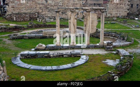 ATHÈNES, GRÈCE - 26 MARS 2015 : vue sur les ruines de l'Agora romain Banque D'Images