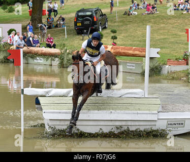 Le Gloucestershire, Royaume-Uni. 9 Août, 2015. Le Festival of British Eventing Gatcombe Park Gloucestershire : Christopher Burton équitation TS Jamaimo d'Australie vainqueur du British Eventing championnat ouvert. Date09/08/2015 Crédit : charlie bryan/Alamy Live News Banque D'Images