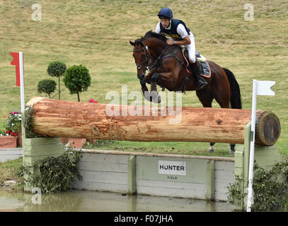 Le Gloucestershire, Royaume-Uni. 9 Août, 2015. Le Festival of British Eventing Gatcombe Park Gloucestershire : Christopher Burton équitation TS Jamaimo d'Australie vainqueur du British Eventing championnat ouvert. Date09/08/2015 Crédit : charlie bryan/Alamy Live News Banque D'Images