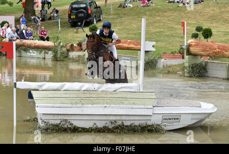 Le Gloucestershire, Royaume-Uni. 9 Août, 2015. Le Festival of British Eventing Gatcombe Park Gloucestershire : Christopher Burton équitation TS Jamaimo d'Australie vainqueur du British Eventing championnat ouvert. Date09/08/2015 Crédit : charlie bryan/Alamy Live News Banque D'Images