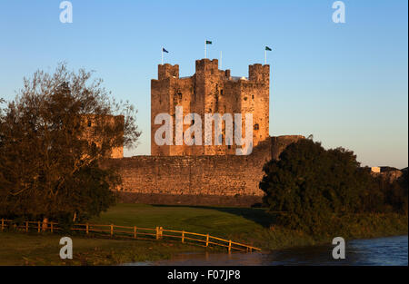 Le Château de Trim sur la rive de la rivière Boyne, utilisé comme lieu de tournage de 'Braveheart' plus grand château anglo-normand d'Irlande, garniture, comté de Meath, Irlande Banque D'Images