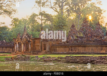 Temple de Banteay Srei, Cambodge Banque D'Images