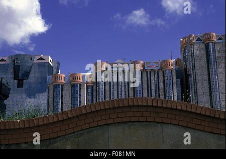 Vue sur centre commercial Amoreiras à Lisbonne, Portugal Banque D'Images