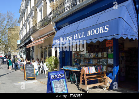 Primrose Hill Books, Regent's Park Road, Primrose Hill, London Borough of Camden, Londres, Angleterre, Royaume-Uni Banque D'Images