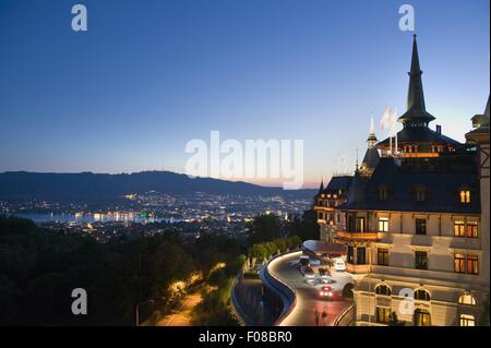 Avis de l'hôtel Dolder Grand surplombant Zurich, Suisse Banque D'Images