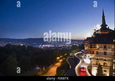 Avis de l'hôtel Dolder Grand surplombant Zurich, Suisse Banque D'Images