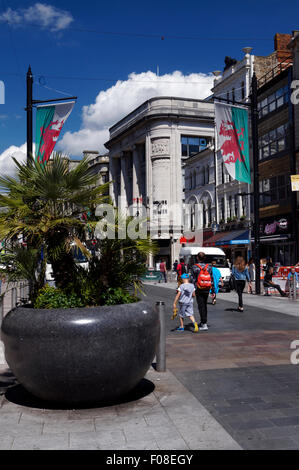 St Mary Street, Cardiff, Pays de Galles, Royaume-Uni. Banque D'Images