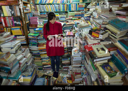 Librairie d'occasion à Hanoi, Vietnam Banque D'Images