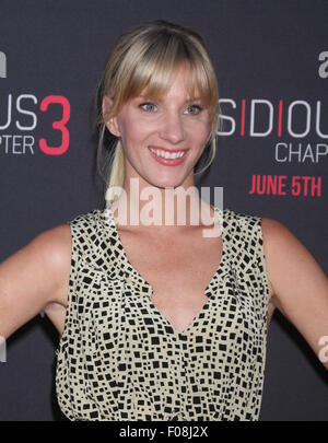 'Insidieux : Chapter 3' qui s'est tenue au Théâtre chinois de Grauman - Arrivées avec : Heather Morris Où : Los Angeles, California, United States Quand : 04 Juin 2015 Banque D'Images