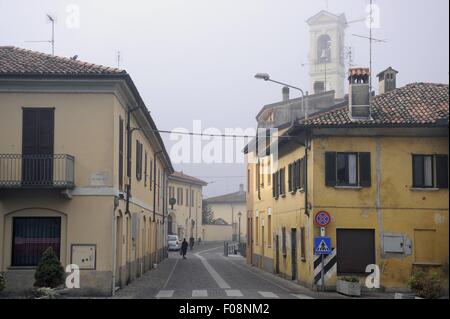 Lesmo typique petit village près de Milan (Lombardie, Italie), Villa-Visconti-Castiglioni Maineri Banque D'Images