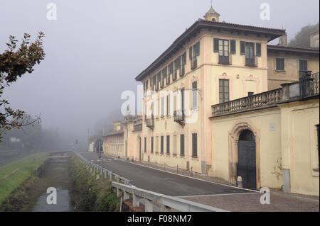 Lesmo typique petit village près de Milan (Lombardie, Italie), Villa-Visconti-Castiglioni Maineri Banque D'Images