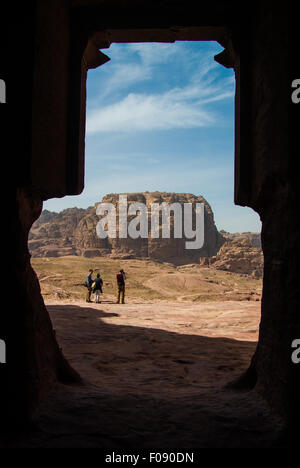 Paysage sur Petra, Jordanie Banque D'Images