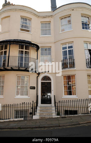 'St. Juste' la chambre à Croft Road, Old Town, Hastings utilisé dans la série TV Foyle's War comme l'accueil de DCS Foyle. Banque D'Images