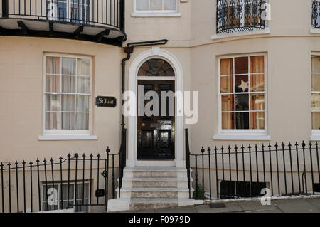 'St. Juste' la chambre à Croft Road, Old Town, Hastings utilisé dans la série TV Foyle's War comme l'accueil de DCS Foyle. Banque D'Images