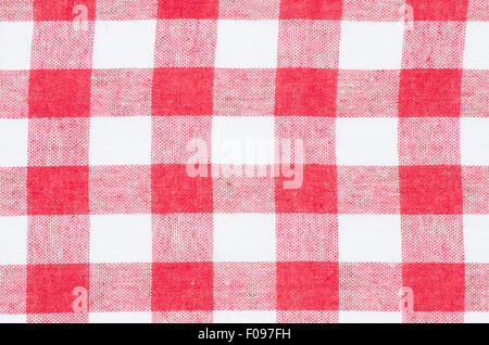 Rouge et blanc à carreaux texture de fond de serviettes de cuisine Banque D'Images