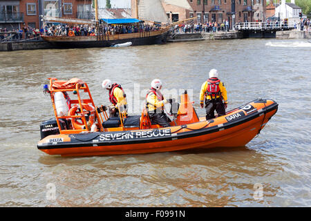 Sauvetage côtier de la région de Severn Rescue Association (LEP) au Festival des grands voiliers 2015 de Gloucester, à Gloucester Docks UK Banque D'Images