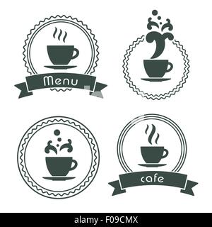 Intitulé de menu stamp set vector illustration Illustration de Vecteur