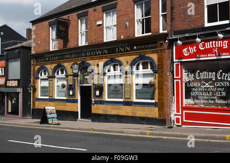 The Old Crown Inn, public House Sheffield, Angleterre, pub anglais traditionnel Banque D'Images