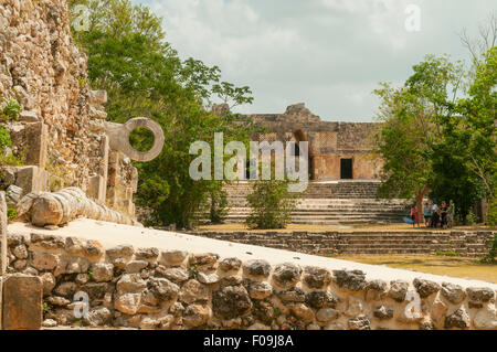 Jeu de cour, Uxmal, Mexique Banque D'Images