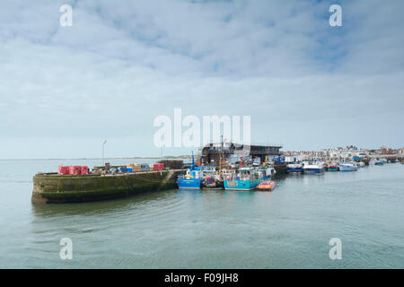 Birdlington Harbour, Yorkshire, Angleterre, Royaume-Uni Banque D'Images