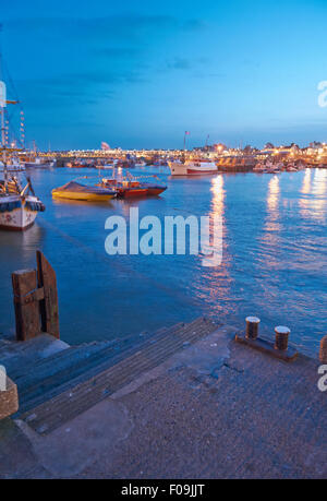 Birdlington Harbour, Yorkshire, Angleterre, Royaume-Uni Banque D'Images