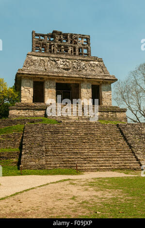 Temple du Soleil, Palenque, Mexique Banque D'Images