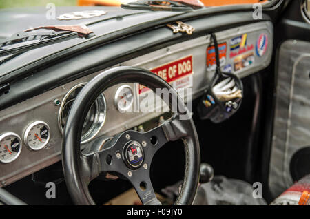 À l'intérieur de Volkswagen VW's sur le Skyway car show. Banque D'Images