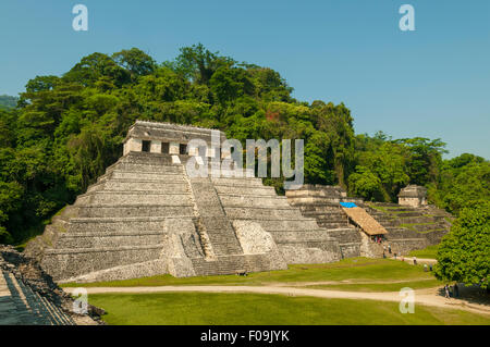 Temple des Inscriptions de Palenque, Mexique, Banque D'Images