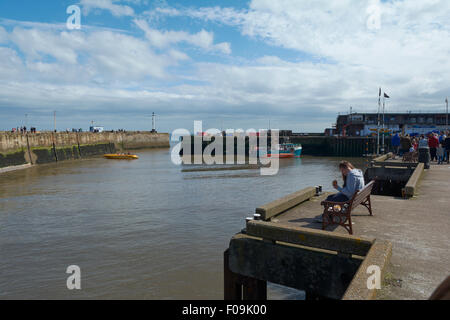 Birdlington Harbour, Yorkshire, Angleterre, Royaume-Uni Banque D'Images