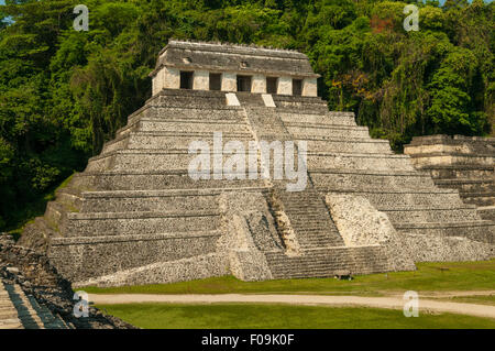 Temple des Inscriptions de Palenque, Mexique, Banque D'Images