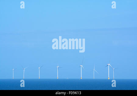 Parc éolien offshore de Westermost Rough d'Aldborough - Yorkshire, Angleterre, Royaume-Uni Banque D'Images