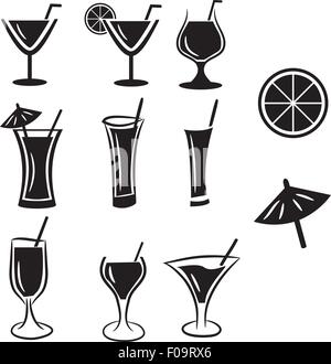 Ensemble de cocktail vector icons Illustration de Vecteur