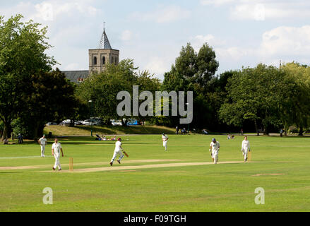 Cricket sur la baignoire, Ashby-de-la-Zouch, Leicestershire, England, UK Banque D'Images