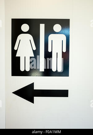 Signe pour les toilettes pour hommes et femmes sur un mur à Amsterdam Banque D'Images