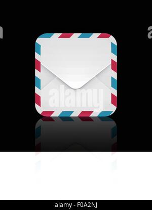 Icône de l'enveloppe de la poste aérienne Illustration de Vecteur