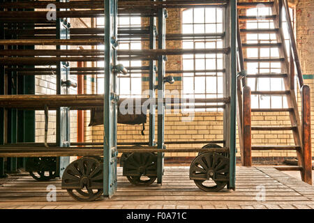 Très rare et original conservé dans la salle de séchage Moseley Road, Balsall Heath, Birmingham, UK Banque D'Images