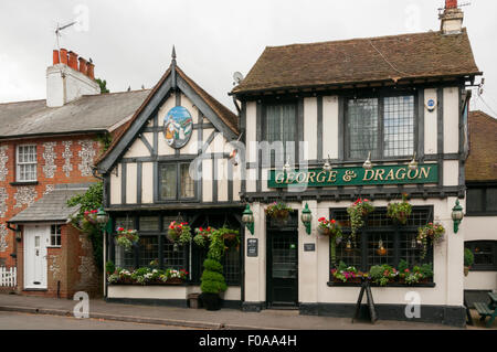 Le George & Dragon public house dans le village de Downe, Kent. Banque D'Images