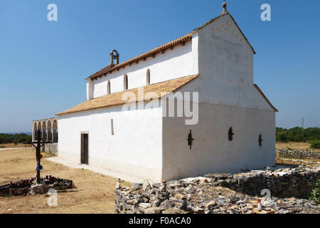 Mednjan, Istrie, Croatie. 8c l'église romane Saint Fosca, lieu de pèlerinage, célèbre pour ses pouvoirs de guérison et de l'énergie Banque D'Images